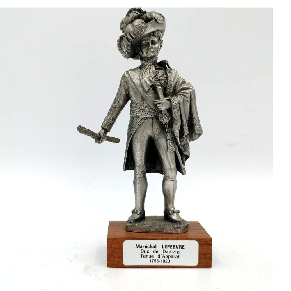 Les Etains du Prince Marechal Lefebvre Pewter Figurine wooden base - Picture 1 of 3